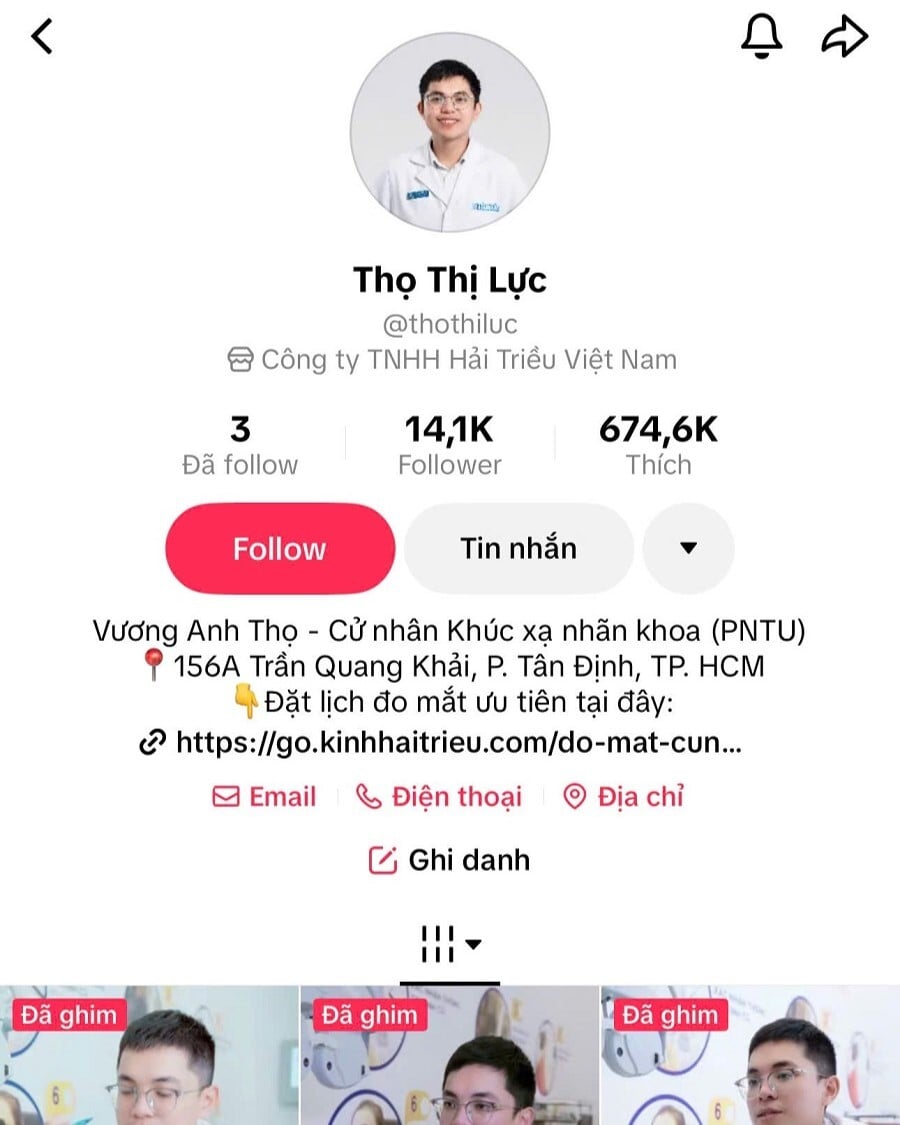 Hình 3.1. Team Media hỗ trợ KTV xây dựng kênh social: Thọ thị lực, Huyền đo mắt