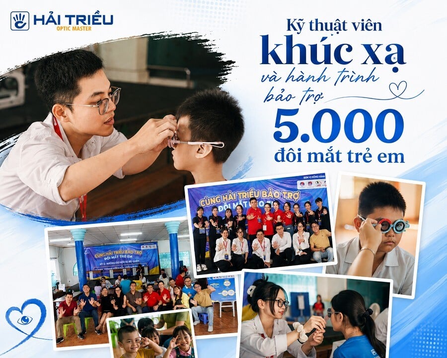 Kỹ thuật viên khúc xạ và dự án bảo trợ 5000 đôi mắt trẻ em