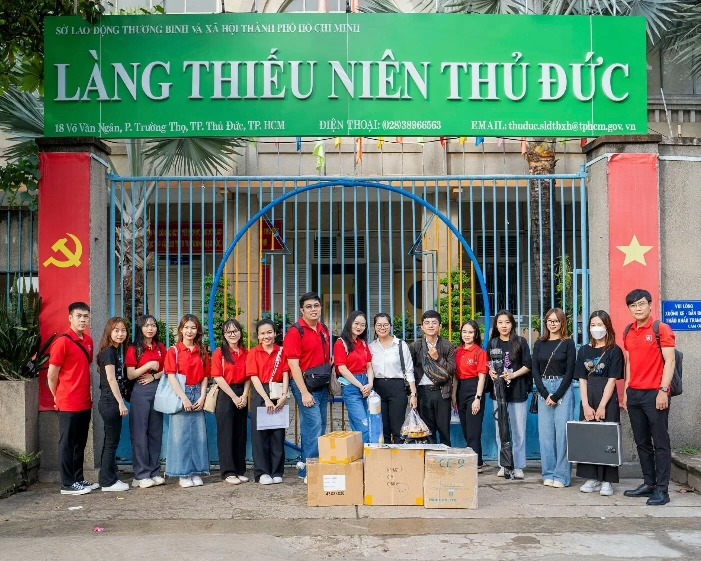 Nhóm tình nguyện viên đã có mặt tại Làng Thiếu Niên Thủ Đức, 18 Võ Văn Ngân, TP. Thủ Đức