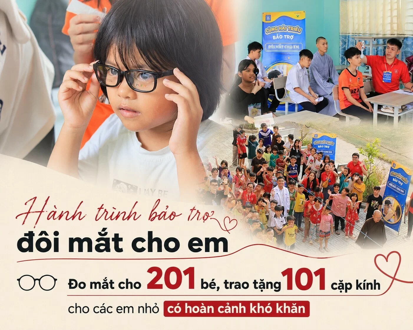 “Cùng Hải Triều bảo trợ 5.000 đôi mắt cho em” tại Mái Ấm Kim Chi