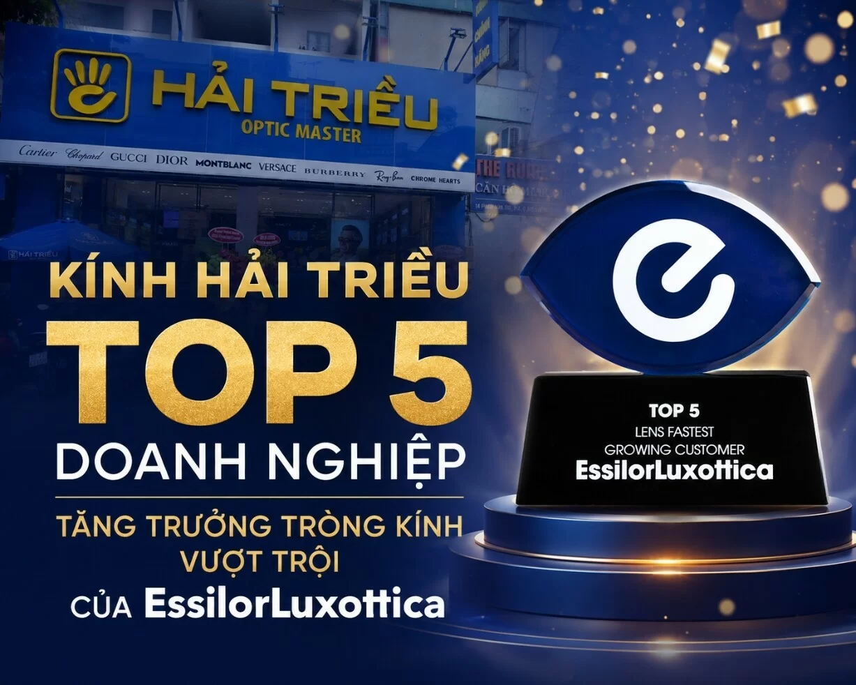 Kính Hải Triều nhận cúp tăng trưởng ấn tượng 2026 từ EssilorLuxottica